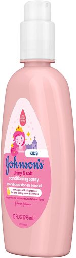 Johnson's Baby Shiny & Soft Tear-Free Kids' Hair Conditioning Spray with Argan Oil & Silk Proteins, Paraben, Sulfate & Dye-Free Formula, Hypoallergenic & Gentle for Toddlers, 10 Fl Oz - Image 10